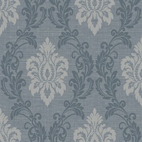 Adela Denim Twill Damask