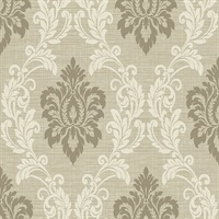 Adela Neutral Twill Damask