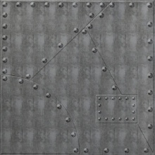 Alloy Dimension Wall Etched Silver