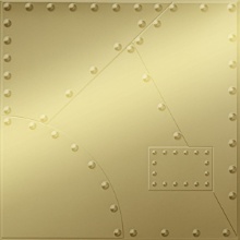 Alloy Dimension Wall Metallic Gold