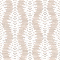 Vertical Ogee Leaf Stripe Blush