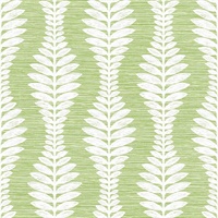 Vertical Ogee Leaf Stripe Greenery