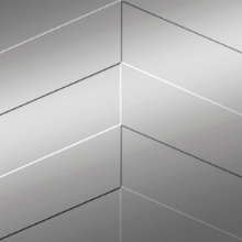 Chevron Ceiling Metallic Silver
