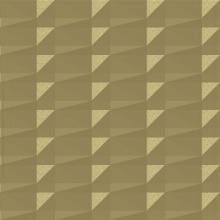 Faceted Dimension Wall Metallic Gold