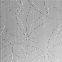 Floral Vine Dimension Wall Brushed Aluminum