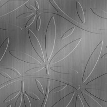 Floral Vine Dimension Wall Brushed Stainless