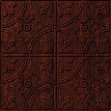 Flower Garden Ceiling Burgundy Grain