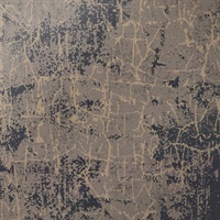 Foiled Navy Tin Modern Stone W/Metallic Lines