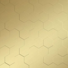 Honeycomb Dimension Wall Metallic Gold