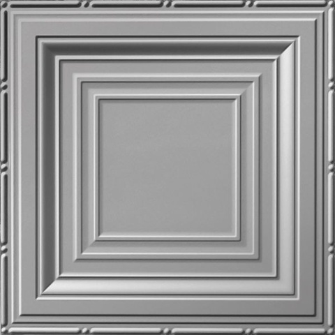 Inside Angles Ceiling Metallic Silver