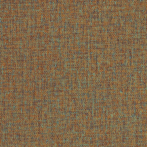 Orange/Terracotta Linen Commercial Wallpaper