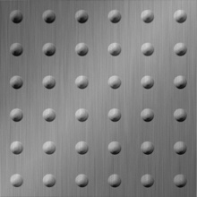 Large Rivet Ceiling Brushed Aluminum