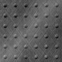 Large Rivet Ceiling Etched Silver