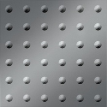 Large Rivet Ceiling Metallic Silver