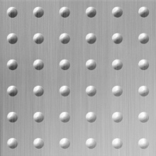 Large Rivet Dimension Wall Brushed Aluminum