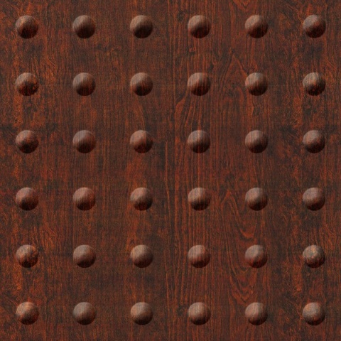 Large Rivet Dimension Wall Walnut