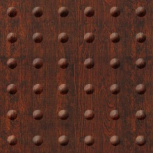 Large Rivet Dimension Wall Walnut
