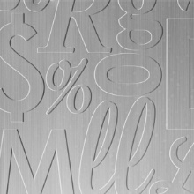 Lingual Dimension Wall Brushed Aluminum