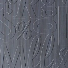 Lingual Dimension Wall Carbon Brushstroke