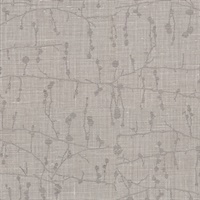 Mahana Pewter Textile Wallcovering