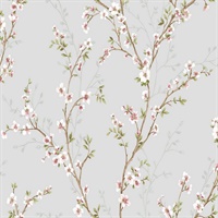 Multicolored Commercial Apple Blossoms Wallcovering