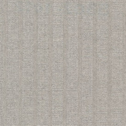 Ornette Dark Taupe Vertical Stripe Linen Wallcovering