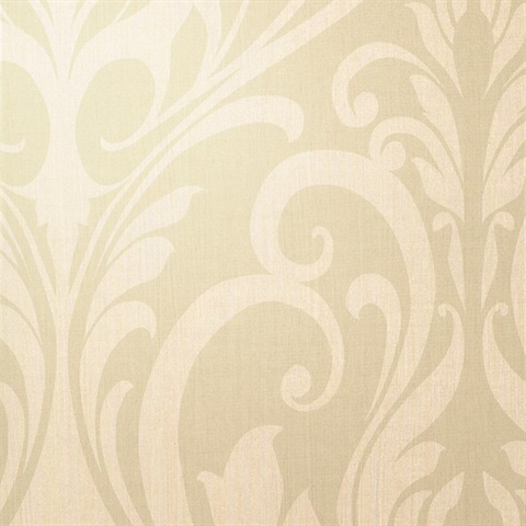 Rock 'N' Scroll Backstage Beige Damask