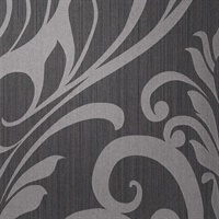 Rock 'N' Scroll Classical Charcoal Damask