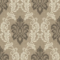 Silk Damask 54 Metallic Cocoa