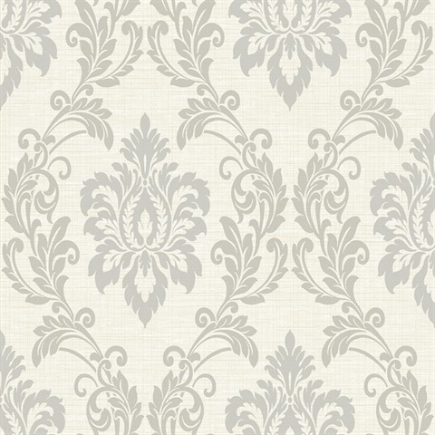 Silk Damask 54 Silver Silk