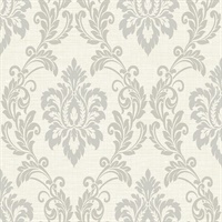 Silk Damask 54 Silver Silk