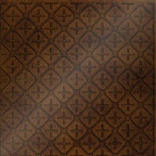 Square Button Ceiling Antique Bronze