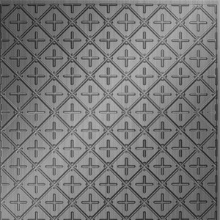 Square Button Ceiling Brushed Aluminum