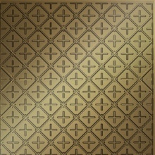 Square Button Ceiling Metallic Gold