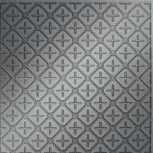 Square Button Ceiling Metallic Silver