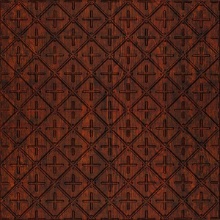 Square Button Ceiling Walnut