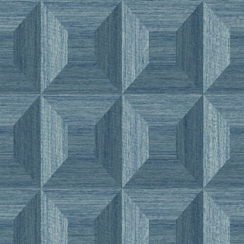 Squared Away Lakeside Blue Geometric Square