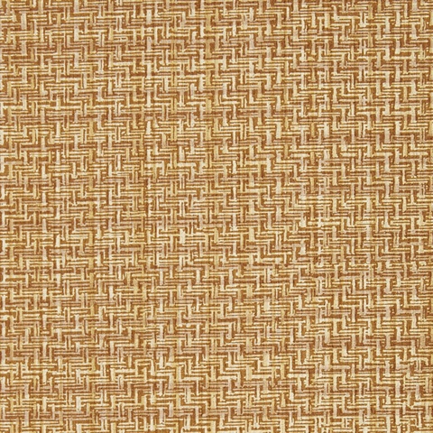 Gold Basketweave Commercial Wallpaper